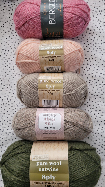 Assorted DK weight commercial yarn bundle