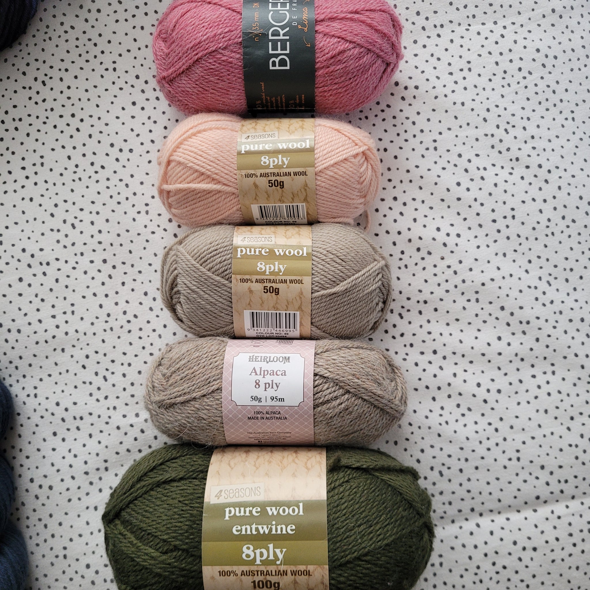 Assorted DK weight commercial yarn bundle
