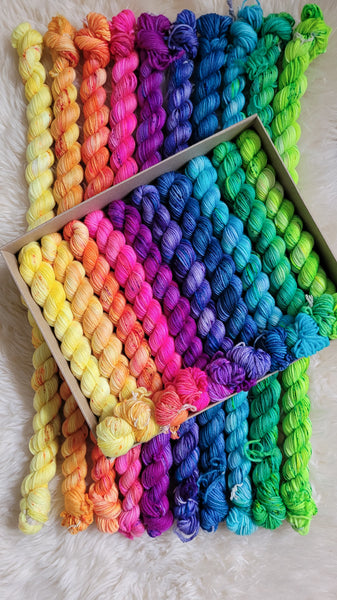 Nine to Five sock yarn Mini Set - Rainbows