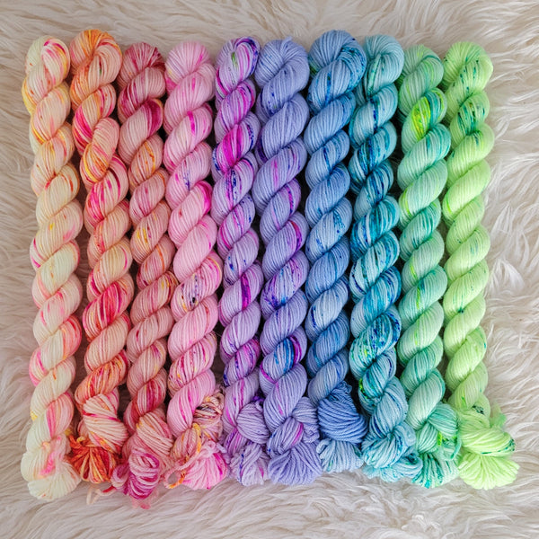 Painted Pastel Rainbow mini sock set