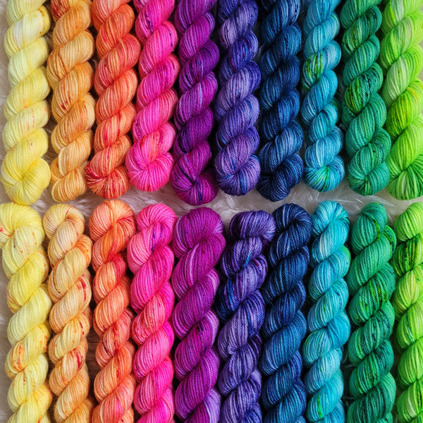 Nine to Five sock yarn Mini Set - Rainbows