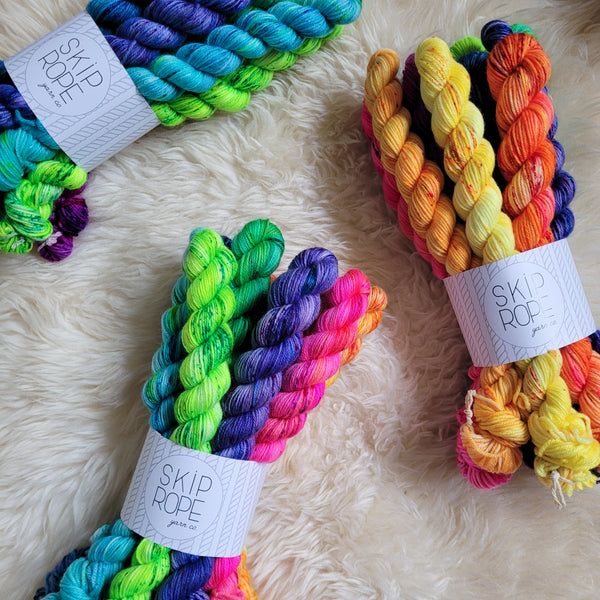 Nine to Five sock yarn Mini Set - Rainbows