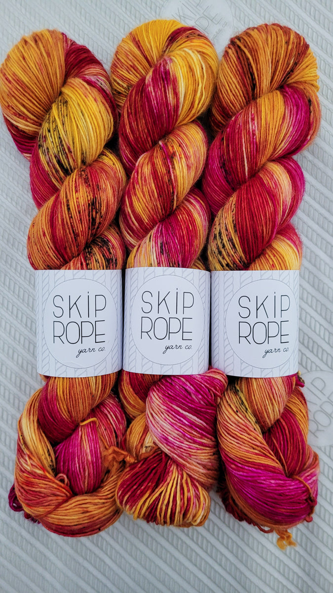 Hibiscus - Merino Singles 4ply yarn – Skip Rope Yarn Co