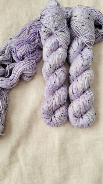 Purple Ponytail - Donegal Sock yarn